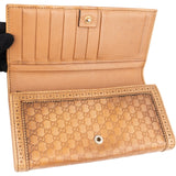 Gucci Guccissima Leather Brogue Perforated Continental Wallet