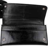 Prada Saffiano Shine Leather Studded Cystal Continental Wallet