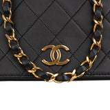 Chanel Quilted Lambskin Small 24K Gold Single Flap Shoulder Bag