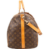 Louis Vuitton Monogram Canvas Keepall 55 Bandoulière Travel Bag