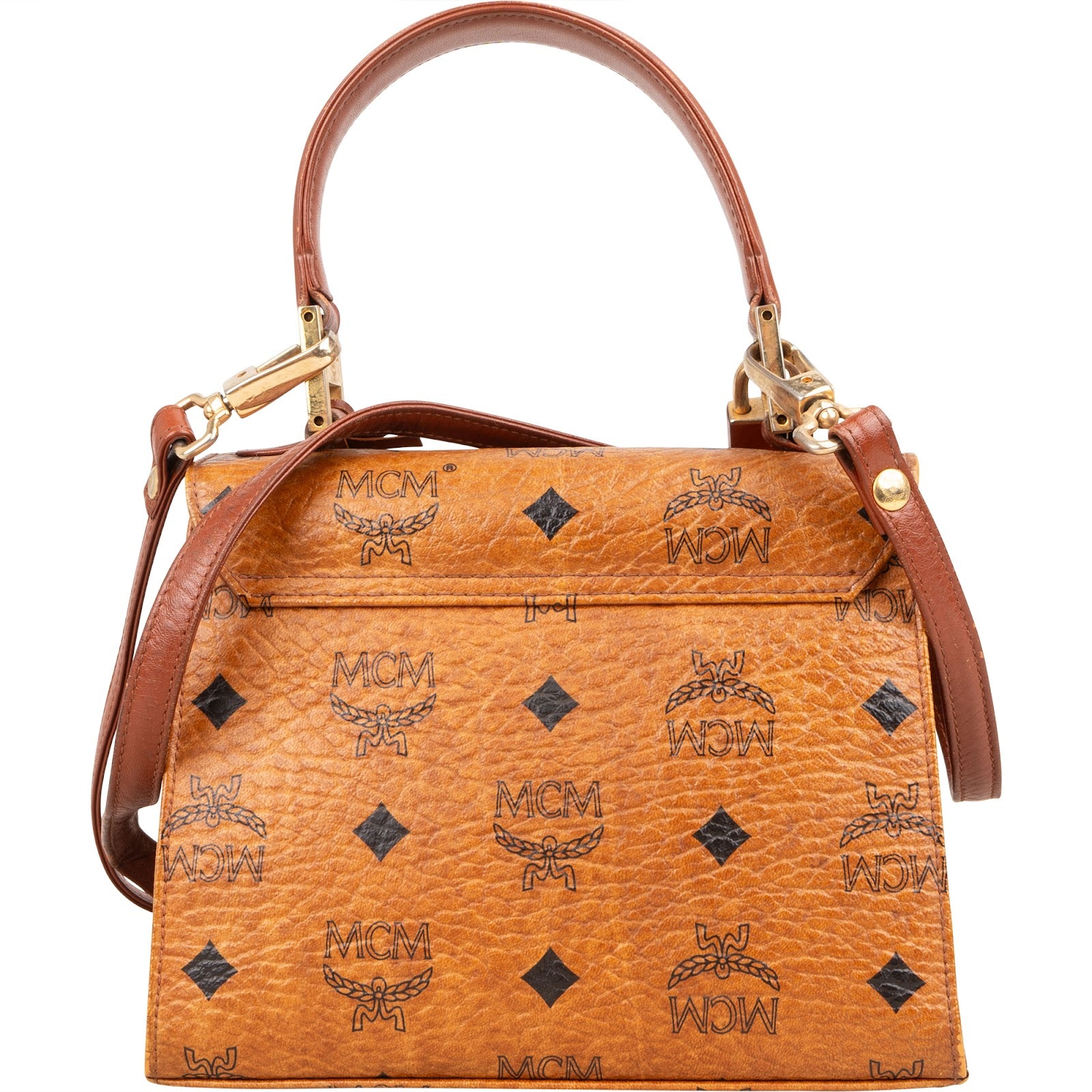 MCM Monogram Visetos Kelly Style Mini Handbag - vintageandkickz