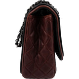 Chanel Quilted Lambskin Bicolor Jumbo Single Flap Shoulder Bag