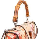 Gucci Beige Leather Daily Floral Bamboo 1967 Top Handle Handbag