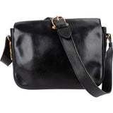 Celine Black Boxcalf Triomphe Shoulder Bag