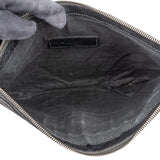 Balenciaga Crocodile Embossed Classic Clutch - vintageandkickz