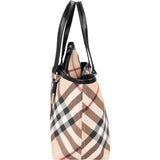 Burberry Haymarket Check Reversible Tote Shoulder Bag