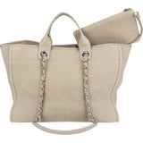 Chanel Canvas Deauville Tote Shoulder Bag