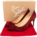 Christian Louboutin Weinrot Leather Suede Kate Pumps Shoes (35,5)