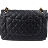 Chanel Quilted Caviar Leather Jumbo Double Flap Crossbody Bag