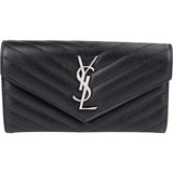 Saint Laurent Grain De Poudre Matelassé Flap Wallet