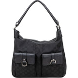Gucci Monogram GG Canvas Abbey D-Ring Pocket Hobo Shoulder Bag