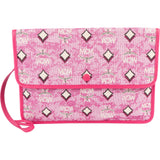 MCM Visetos Monogram Aren Jacquard München Clutch Bag