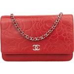 [🔄️B20 / F45] Chanel Camellia Embossed Leather Wallet on Chain Crossbody Bag - vintageandkickz