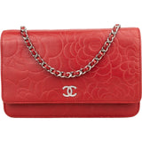 [🔄️B20 / F45] Chanel Camellia Embossed Leather Wallet on Chain Crossbody Bag - vintageandkickz