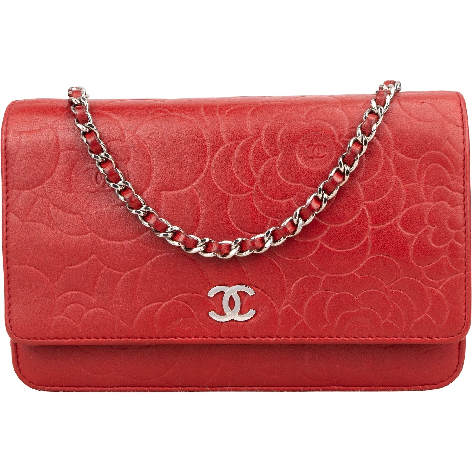 [🔄️B20 / F45] Chanel Camellia Embossed Leather Wallet on Chain Crossbody Bag - vintageandkickz