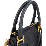Chloé Black Grainded Leather Marcie Handbag