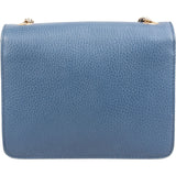 Gucci Blue Pebbled Leather Small Interlocking GG Crossbody Bag