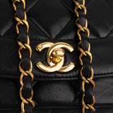 Chanel Quilted Lambskin Medium 24K Diana Gold Single Flap Crossbody Bag