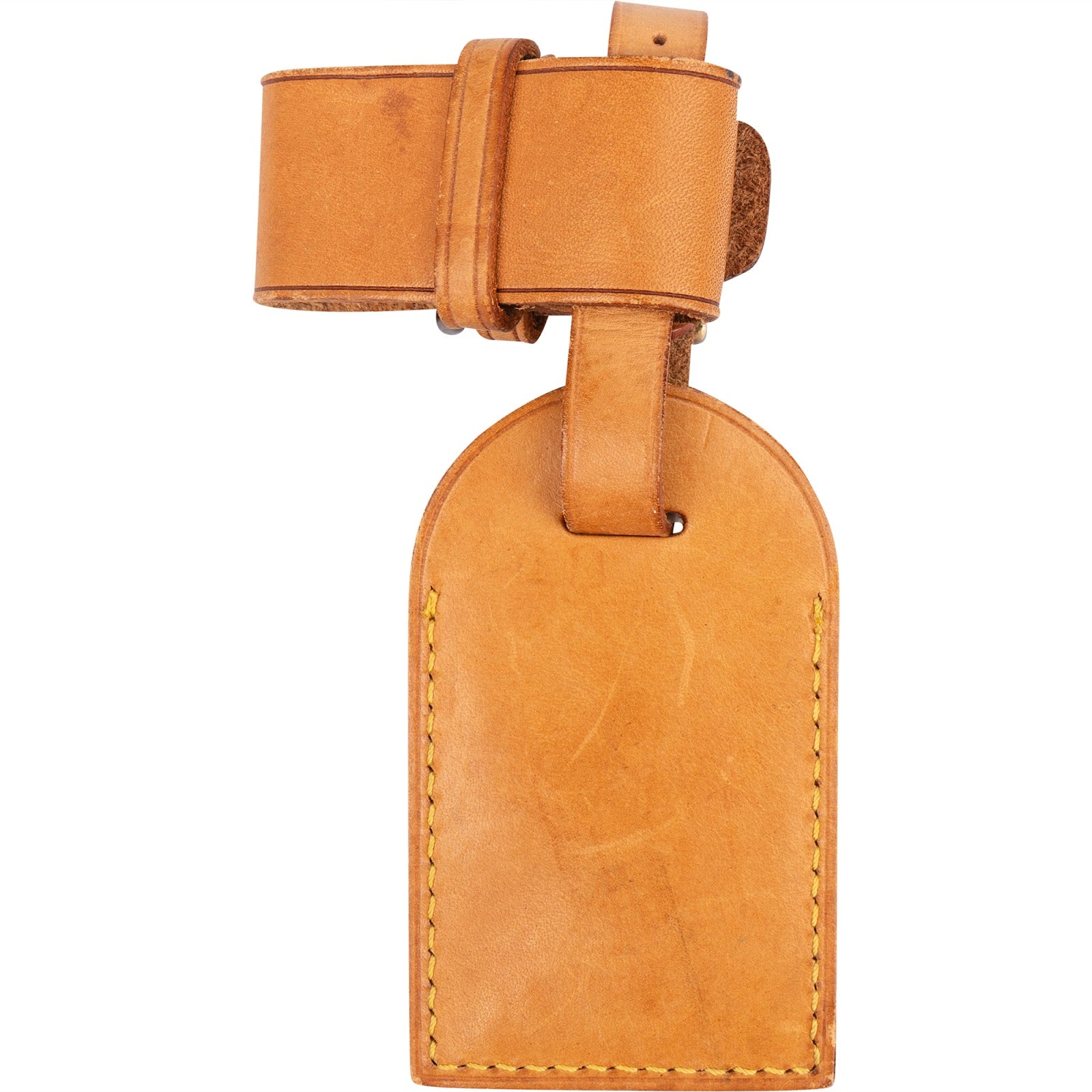 [🔄️B21 / F45] Louis Vuitton Vachetta Leather Luggage Tag - vintageandkickz
