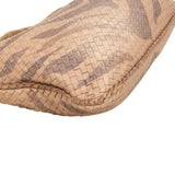 Bottega Ventea Intrecciato Leather Zebra Print Belly Shoulder Bag