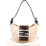 Fendi Zucchino Canvas Croissant Micro Handbag