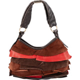 Yves Saint Laurent Suede Leather Nadja Ruffle Shoulder Bag