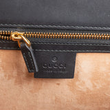 Gucci Black Leather Sylvie Large Top Handle Handbag