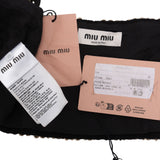 Miu Miu Black Tweed Embellished Button Up Bralette Top (IT 38)