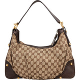 Gucci Monogram GG Canvas Horsebit Hobo Shoulder Bag