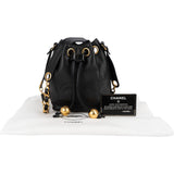 Chanel Lambskin Drawstring CC Bucket Crossbody Bag