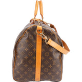 Louis Vuitton Monogram Canvas Keepall 55 Bandoulière Travel Bag