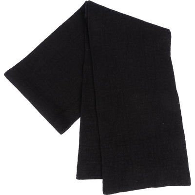 Fendi Classic Black Wool Schal Scarf - vintageandkickz