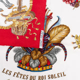 Hermès Les Fêtes du Roi Soleil Silk Carre 90 Scarf Tuch