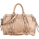 Miu Miu Vitello Lux Bow Handbag