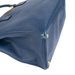 Prada Blue Saffiano Leather Galleria Handbag - vintageandkickz