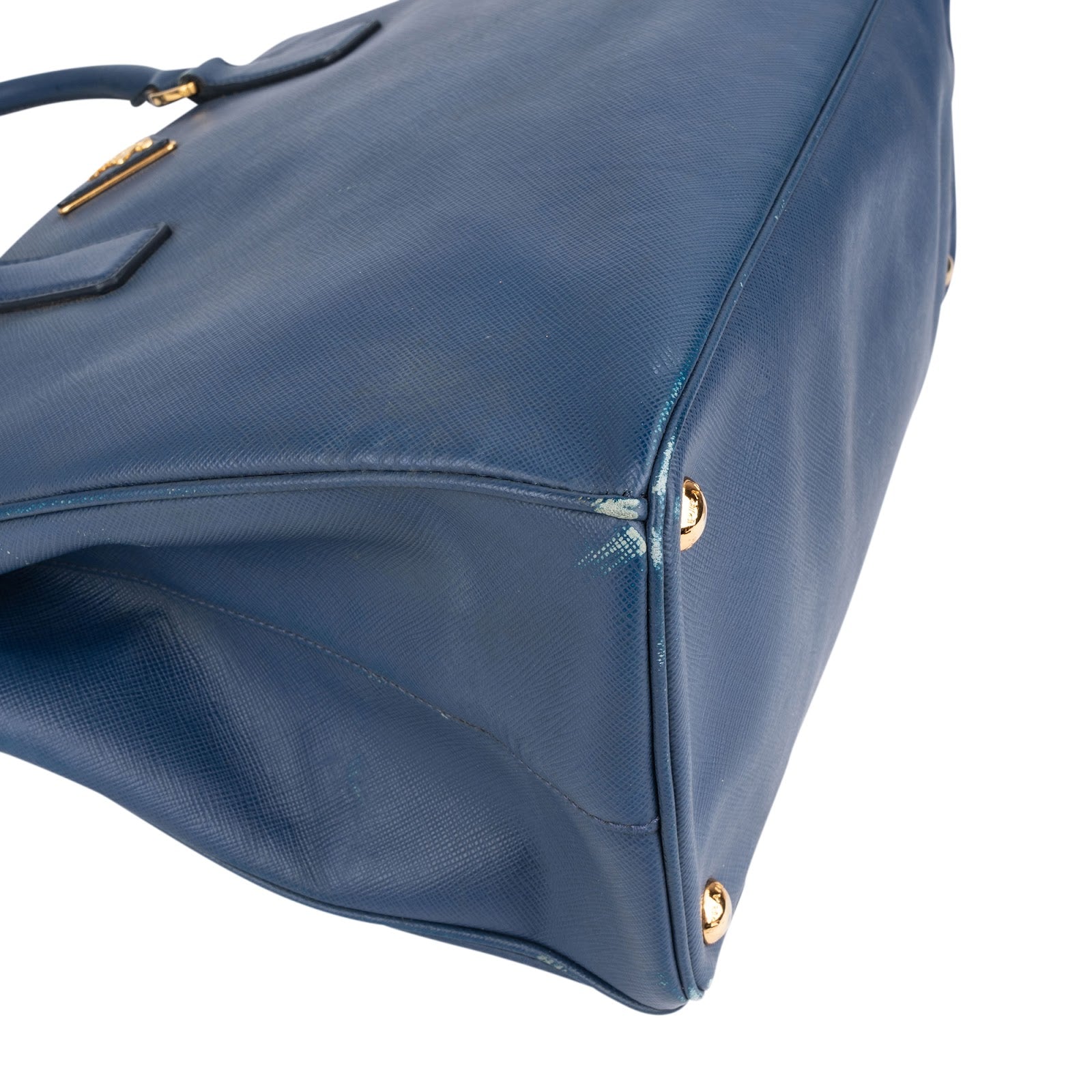 Prada Blue Saffiano Leather Galleria Handbag - vintageandkickz
