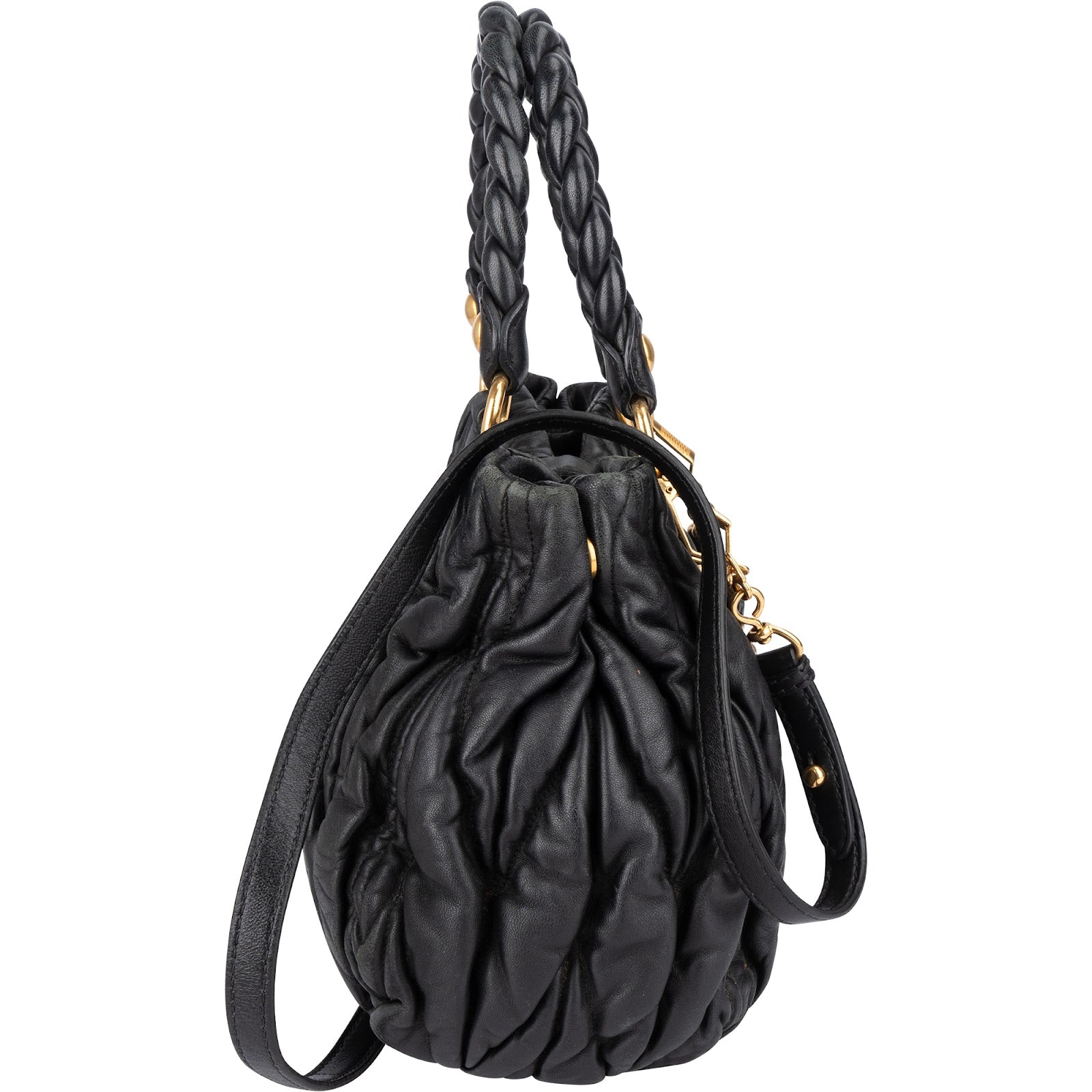 Miu Miu Quilted Leather Handbag - vintageandkickz