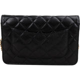 Chanel Quilted Caviar Leather Wallet On Chain Crossbody Bag