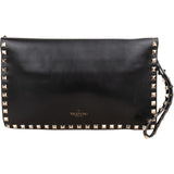 Valentino Garavani Calf Leather Rockstud Flat Clutch
