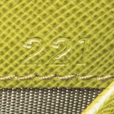 Prada Green Saffiano Leather Zip Around Wallet
