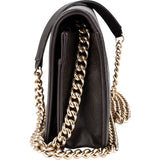 Chanel Quilted Caviar Leather Boy Wallet On Chain Crossbody Bag