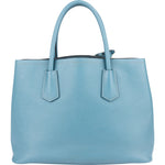 Prada Blue Saffiano Leather Double Handbag - vintageandkickz