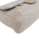 Chanel Quilted Nubuc Easy Single Flap Shoulder Bag