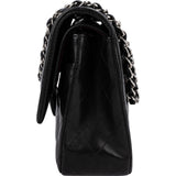 Chanel Quilted Lambskin Palladium Medium Double Flap Shoulder Bag