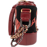 Chanel Owl Motif Wool & Calfskin Gabrielle Bicolor Chain Small Crossbody Bag