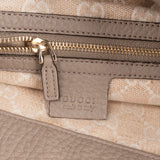 Gucci Pebbled Leather Bamboo Shopper Hobo Shoulder Bag