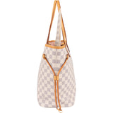 Louis Vuitton Monogram Damier Azur Neverfull MM Shoulder Bag