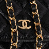 Chanel Quilted Caviar Leather Wallet On Chain Crossbody Bag