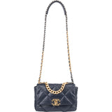 Chanel 19 Quilted Navy Lambskin Single Flap Crossbody Bag