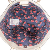 Gucci Monogram GG Canvas Patent Leather Bamboo Kids Handbag